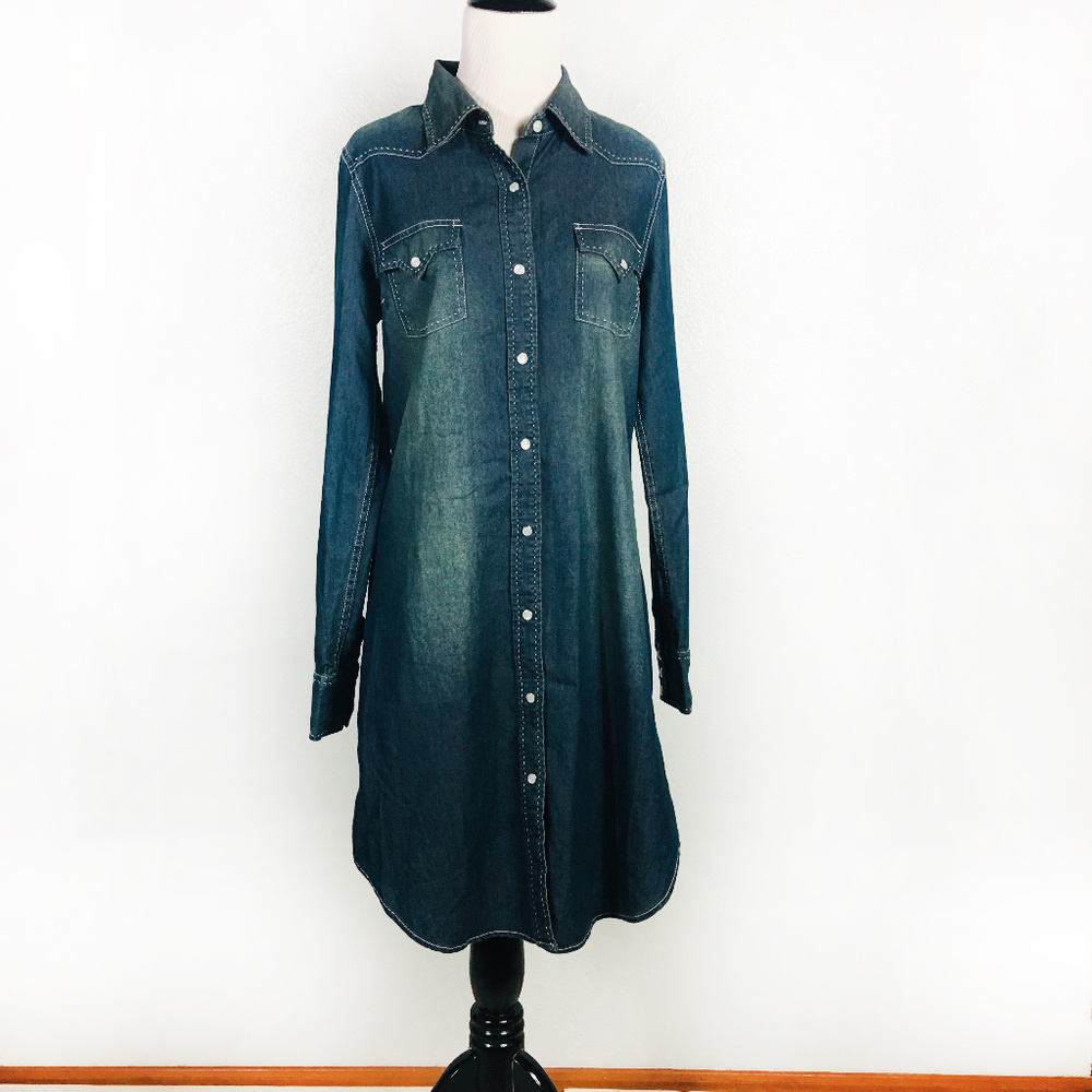 Denim Long Sleeve Dress